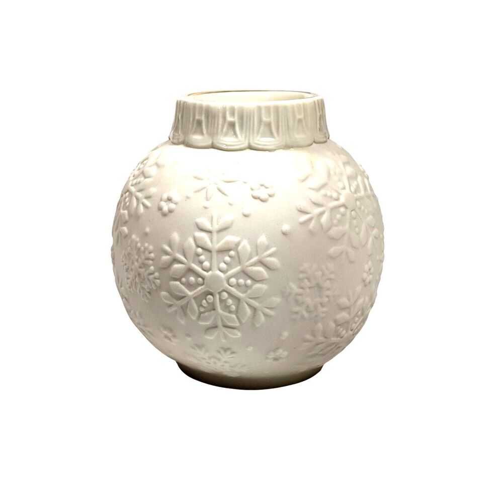 Lenox Ornamental Glow Snowflake Votive Candle Holder 4" Porcelain Christmas Dec